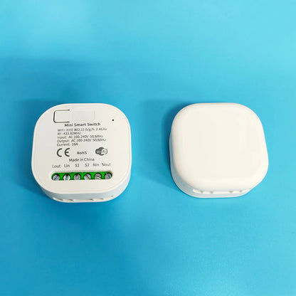 Tuya Smart life WiFi and 433MHz Light Switch,Wall Panel Switch No Need Battery,110V 220V 16A Mini Module, for Alexa Google Home