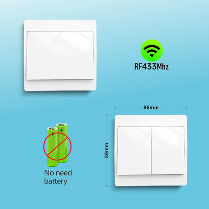 Tuya Smart life WiFi and 433MHz Light Switch,Wall Panel Switch No Need Battery,110V 220V 16A Mini Module, for Alexa Google Home