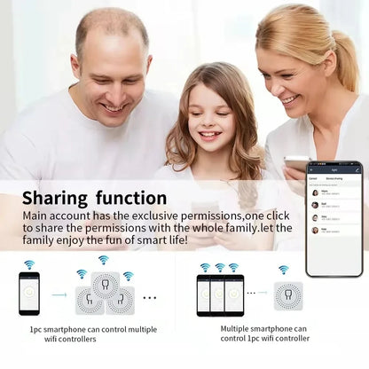 16A Tuya WiFi Smart Switch 2-way Control Mini Smart Breaker  Timer Relay Work With Smart Life Alexa Google Home Alice