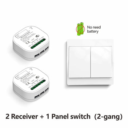 Tuya Smart life WiFi and 433MHz Light Switch,Wall Panel Switch No Need Battery,110V 220V 16A Mini Module, for Alexa Google Home