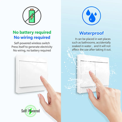 Tuya Smart life WiFi and 433MHz Light Switch,Wall Panel Switch No Need Battery,110V 220V 16A Mini Module, for Alexa Google Home
